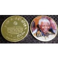 NELSON MANDELA PRESIDENT OF SA GOLD PLATED STEEL