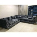 Full buttoned Chesterfield Corner Couch