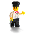 Building Blocks - Lego compatible - MiniFigure - No 14- Chef Grey Hat