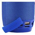 *CLEAR* TG106 Cloth Cylinder MP3 Wireless Bluetooth Speakers Blue