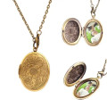 Oval vintage locket necklace