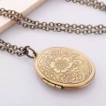 Oval vintage locket necklace