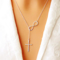 Infinity & cross necklace choker