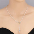 Infinity & cross necklace choker