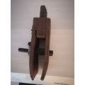 Wooden clamp for leather works - very old with lots of patina
