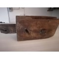 Wooden clamp for leather works - very old with lots of patina