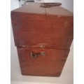 Lie detecting instrument in wooden box
