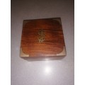 Compass in wooden box