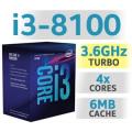 Upgradable Gaming CPU, 3.60Ghz i3 8100 8th, Coffee Lake 14nm, 1151 Socket intel, Worth Price R4000