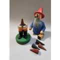 Vintage Steinbach Incense Smoker Gnome - WORKING PERFECT