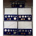 South African Short Proof Sets - 1984 x 2, 1985, 1987, 1988