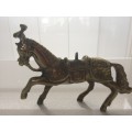 Brass Knight on horse back