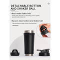 Stainless Steel Shaker Bottle with Agitator built-in Bottom - 800ml Black