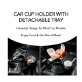 Car Cup Holder Tray with Expandable Base