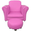 Children's Rocking Chair With Footstool (Pink)