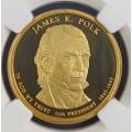2009 $1 Eleventh President  James K Polk -NGC PF69