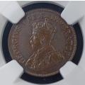 1924 SA 1/4 Penny * NGC AU58 BN