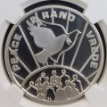 1993 SA Silver R2*NGC PF68 UC `Peace`