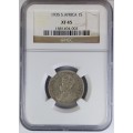 1935 SA 1 Shilling*NGC XF45