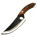 Damascus Knife -27cm Tactical Boning Hunting Knife With Leather Scabbard