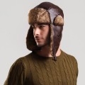 2022 Leather Winter Hat Trapper Hat Ushanka Ski Hat