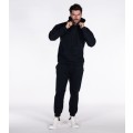 Hoodie Tracksuit Unisex For Women and For Men - Autumn and Winter Fleece Lined - Black - L