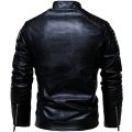 2023 Leather Jackets for Men Winter Bomber Jackets - Bike Jacket - Black