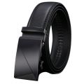 Vera Prlle - Genuine Leather Belt for Men Auto Buckle Adjustable - Black 21