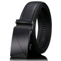 Vera Prlle - Genuine Leather Belt for Men Auto Buckle Adjustable - Black 21