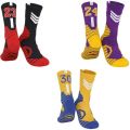 3x Compression Sports Socks Professional Basketball Impact Protection - Red23 + Blue30 + Purple24