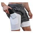 Men s 2 in 1 Running/Workout Shorts with Pockets Quick Dry - M