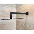 BAO Luxus Shower Arm & Shower Head Rose -  Black - 26 x 26 cm