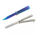 Butterfly Knife Balisong - Trainer Comb + 311 Iridescent