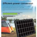 15W Solar Panel Charging Station with USB Multi-Head Cable