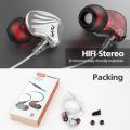 HIFI Earphone 6D Surround Bass Earbuds Noise Reduction Headphone - S2000 - Silver