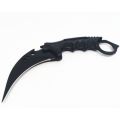 2x Karambit Knife Combat Tiger Claw Tactical Knife - Black + Blitz