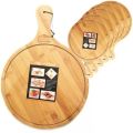 6 x Home Mart - 35/32cm Bamboo Pizza Plate Pizza Board Serving Plate