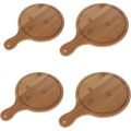 4 x Home Mart Bamboo Round Pizza Serving Board Pizza Platter Large + Medium