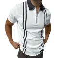APEY - Golf Shirt Collared T Shirts For Men Stretch Fit Polo Shirts - White - XL