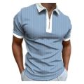 APEY Golf Shirt Collared T Shirts For Men Stretch Fit Polo Shirts - SkyBlue - M
