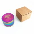 DaMa Dry Herb Grinder Weed Crusher 4 Stage - 50mm Solid Lid - Iridescent