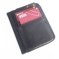 Minimalist Wallet For Men Card Holder Bank Card Wallets + VC Fashion Watch -  Dark Brown Strap