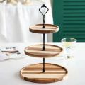 Multifunctional 3 Tier Bamboo serving Fruits & Cake Stand
