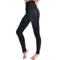 High Waist Fleece-Lined Thermal Denim Leggings 4 Way Stretch Elastic Jean - Black