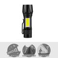 Mini Aluminium LED Flashlight USB Rechargeable Built-in Battery (pack of 2)