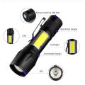 Mini Aluminium LED Flashlight USB Rechargeable Built-in Battery (pack of 2)