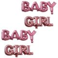 2 x Baby Girl - Foil Balloons - Pink