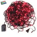 42m Linkable Red Fairy Lights Christmas String Decorative Light + Sa Patch - 4200 cm