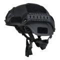 Tactical Helmet with NVG Mount and Side Rails - Black and Tactical Belt