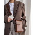 Sling Bag Crossbody Flap Shoulder Purse Phone Bag Handbag Minimalist -  Chocolate Brown